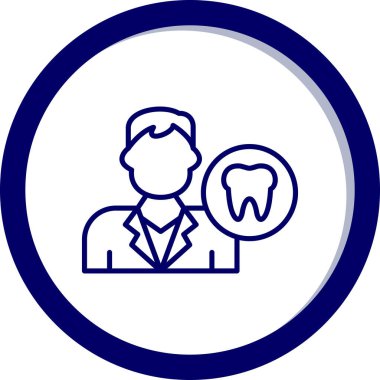 Diş simgesi vektör illüstrasyonu