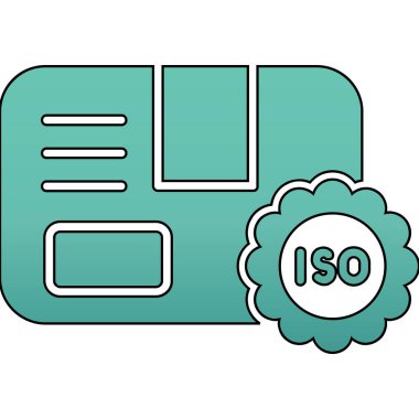 izo dosya biçimi simge vektörü