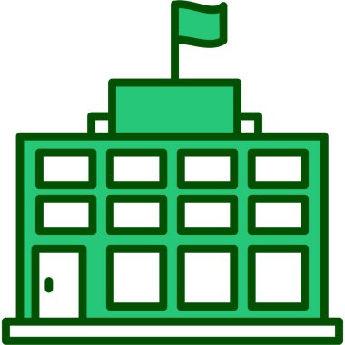 Okul binası. Basit tasarım