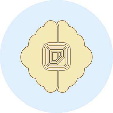 beyin ikonu vektör illüstrasyonu