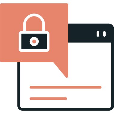 güvenli düz vektör simgesi