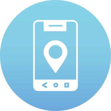 konum simgesi. Web için basit gezinme vektör simgeleri çizimi