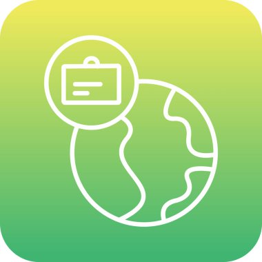 güzel evrak çantası satır vektör simgesi