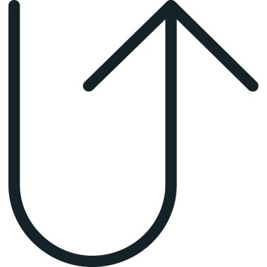 ok yönü gezinme simgesi ana hat biçiminde