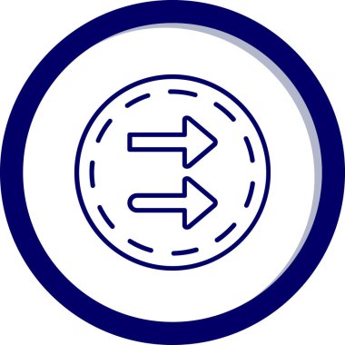 Eğilim biçimi izole edilmiş arkaplanda yön ok simgesi