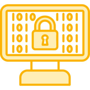 Kilit. Web simgesi basit illüstrasyon