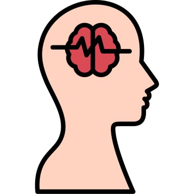 İnsan organı beyin vektör çizimi tasarımı