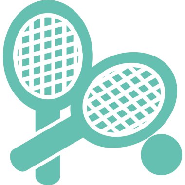 Tenis raketi. Web simgesi basit tasarım