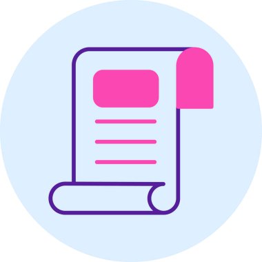 Belge. Web simgesi basit illüstrasyon