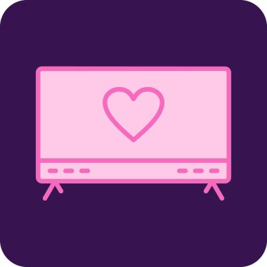 TV simgesi vektör illüstrasyonu