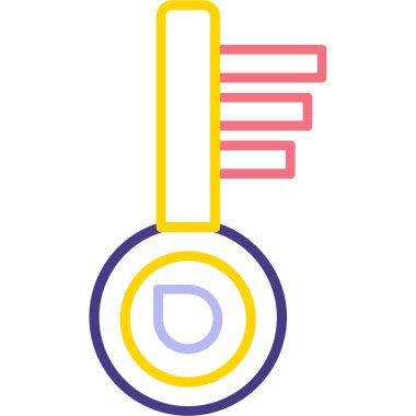 Termometre simgesi. Web için termometre vektör simgelerinin özet çizimi