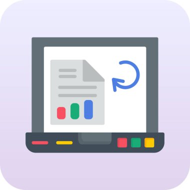 veri analiz simgesi. Düz dizayn. vektör illüstrasyonu