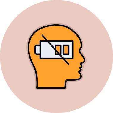 İnsan kafası simgesinin vektör illüstrasyonu