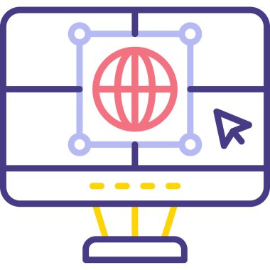 seo modern simgesinin vektör illüstrasyonu