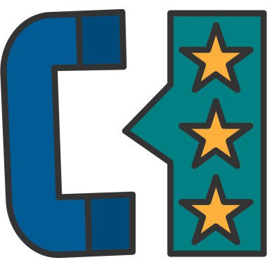 yıldız harfi c. vektör çizimi