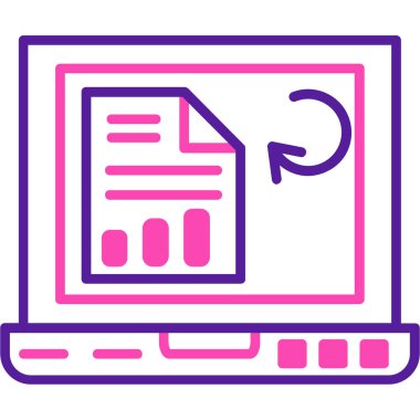 Veri Analizi modern simge, vektör illüstrasyonu