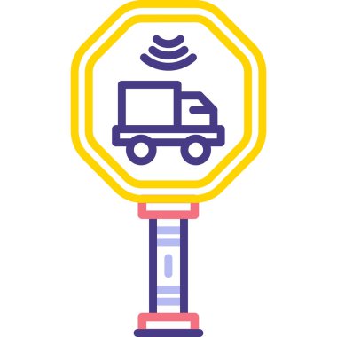 Trafik konisi. Basit illüstrasyon