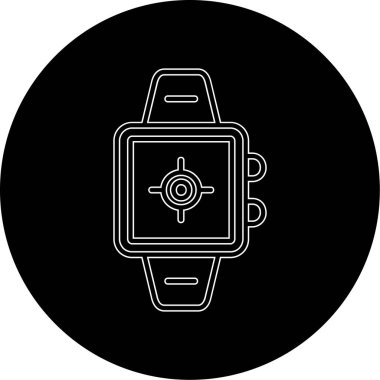 smartwatch simgesi, vektör illüstrasyonu