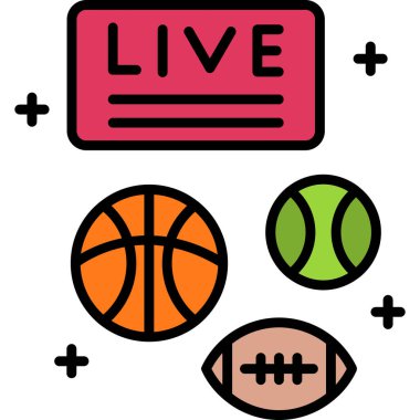 canlı basketbol ikonu çizgi renk tasarımında. spor