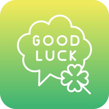 Şans ikonu yeşil vektör