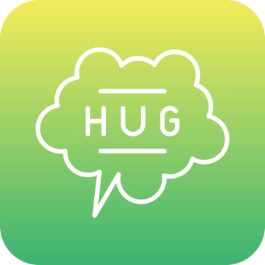 güzel ve yeşil çizgi vektör simgesi