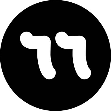 Siyah bir simgenin vektör illüstrasyonu