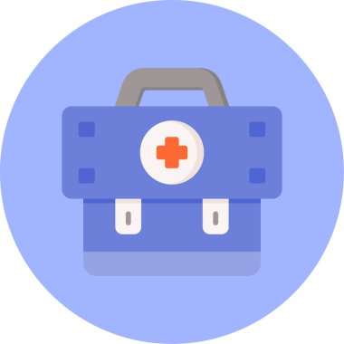 İlk yardım çantası. Web simgesi basit illüstrasyon