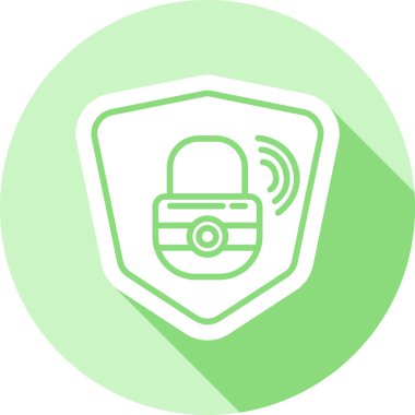 Güvenlik kamerası simgesi, vektör illüstrasyonu