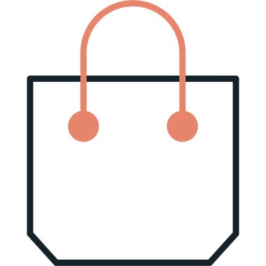 Çanta. Web simgesi basit illüstrasyon