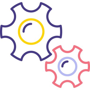 Dişliler. Web simgesi basit tasarım