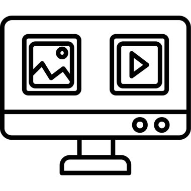 video simgesi vektör illüstrasyonu