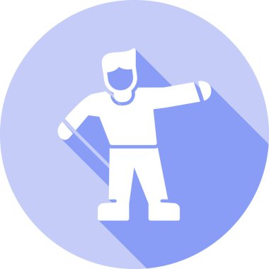 Elinde kürek olan bir adamın vektör çizimi