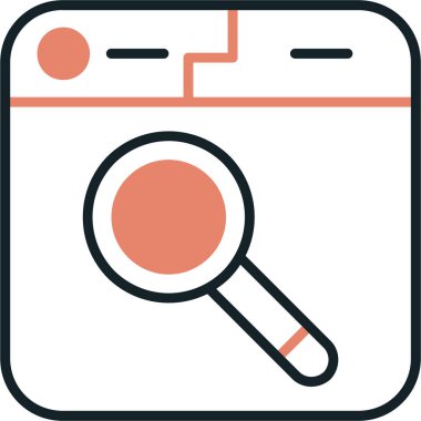 Ara. Web simgesi basit illüstrasyon