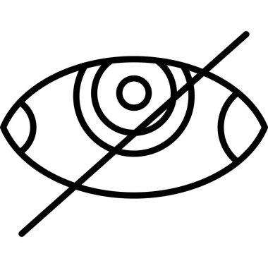 Göz simgesi, vektör illüstrasyonu