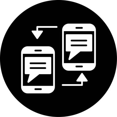 Sohbet simgesinin vektör illüstrasyonu