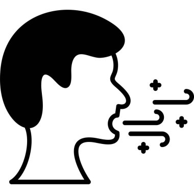 Bir adamla kulak, vektör illüstrasyon