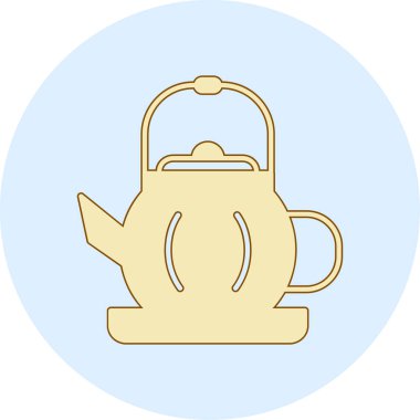 Çaydanlığın vektör illüstrasyonu