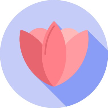 Kalp şeklinde bir çiçeğin vektör çizimi