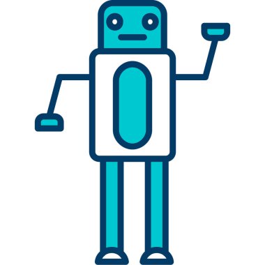 robot ikon vektör illüstrasyonu