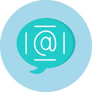 Bir ileti simgesinin vektör illüstrasyonu