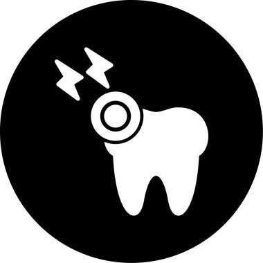 Diş simgesinin vektör illüstrasyonu