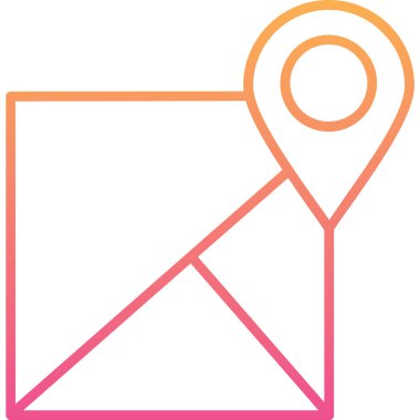 harita simgesi vektör illüstrasyonu