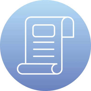 Mavi ve beyaz bir ikonun vektör illüstrasyonu