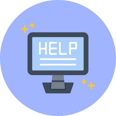 Yardım edin! Web simgesi basit illüstrasyon