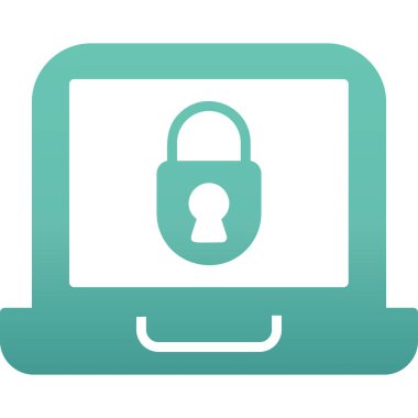 bilgisayar güvenlik simgesi düz biçimli