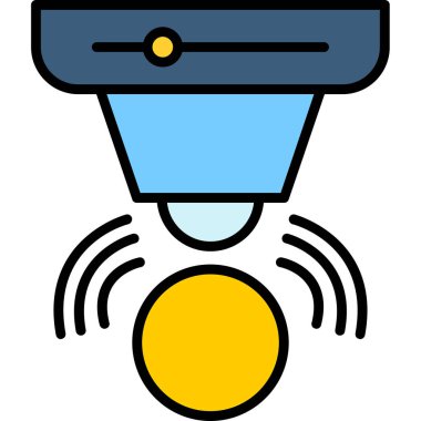 Kapalı devre televizyon. Web simgesi vektör illüstrasyonu