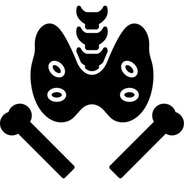 Çapraz kollu insan kafatası. vektör illüstrasyonu