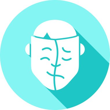 Bir adamla kafa kafaya. Web simgesi basit illüstrasyon