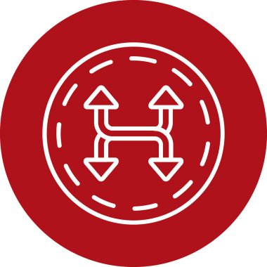 Bir yol simgesinin vektör illüstrasyonu