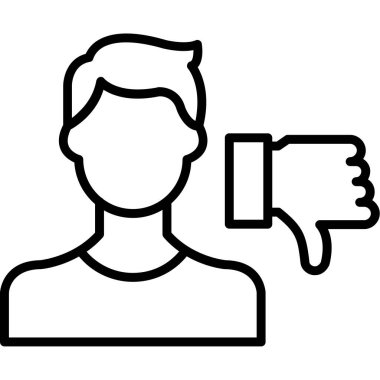 Simge sevmemek. Sevmediğim vektör simgesi web için basit örnek